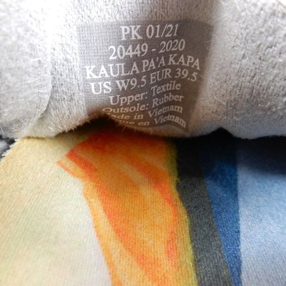 OluKai Kaula Pa'a Kapa Slip-on Espadrille Loafer Size 9.5 Tapa Canvas NEW $100 - Picture 6 of 12